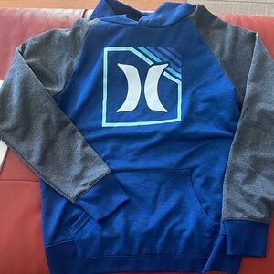 Hurley Blue and Gray Hoodie for boys size 10/12 - new without tags